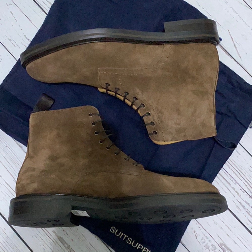 SuitSupply Brown Suede Boots